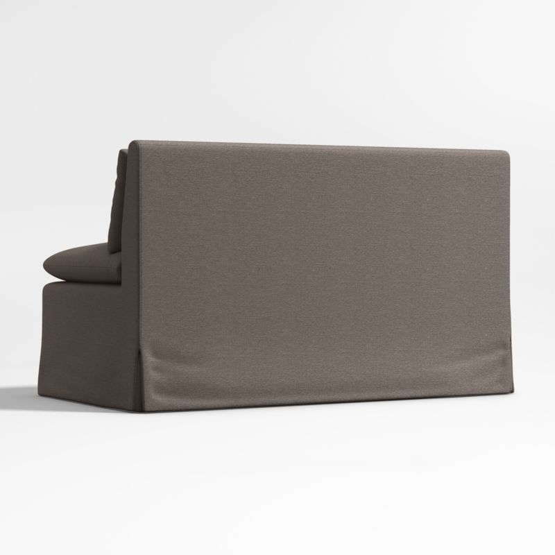 Belmar 54" Grey Slipcovered Dining Banquette Bench - Image 1