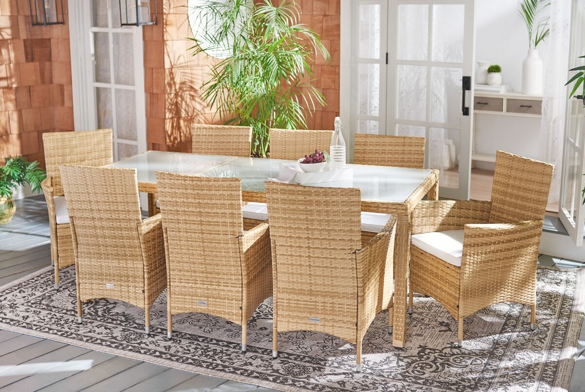 Hailee Dining Set - Natural/White - Safavieh - Image 1