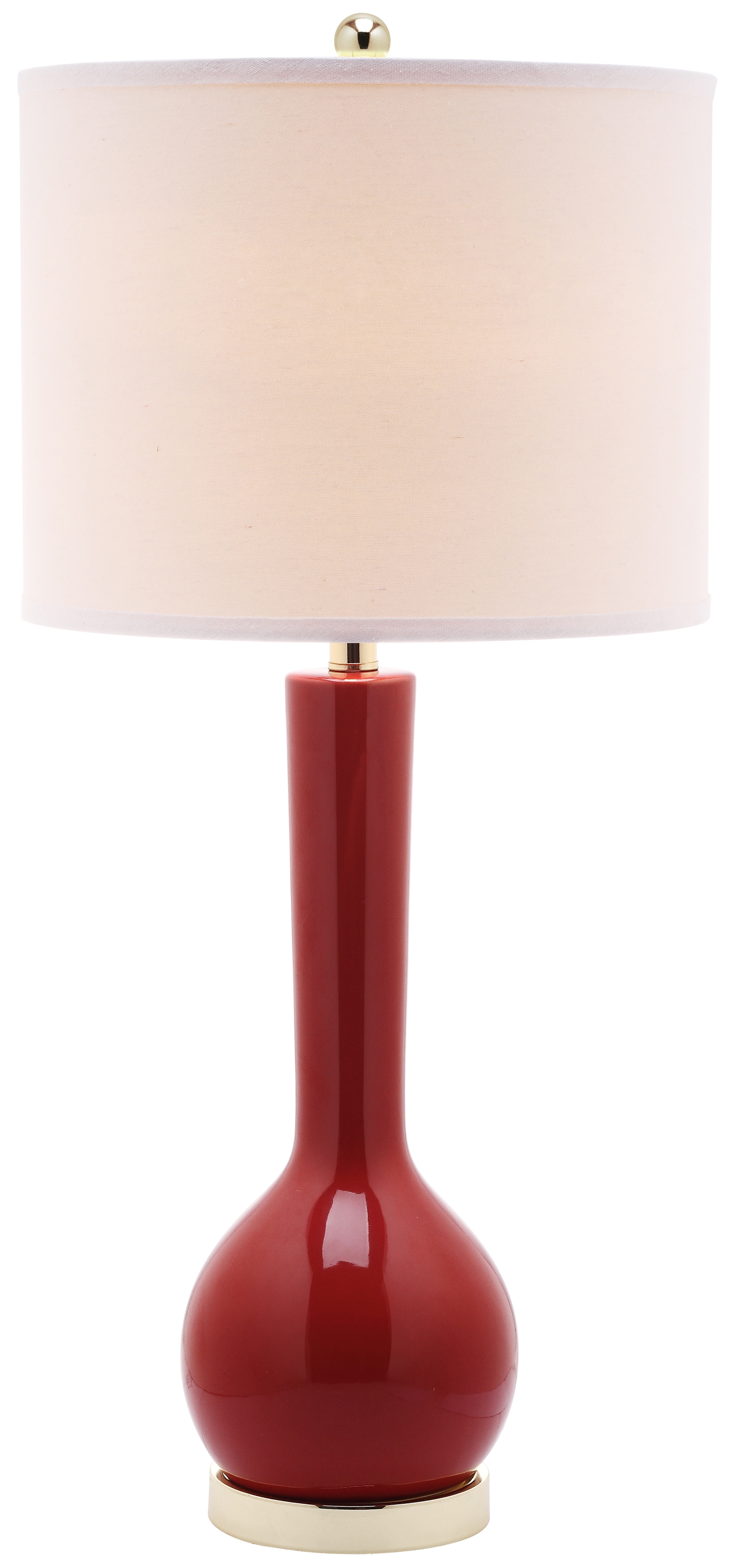 Mae 30.5-Inch H Long Neck Ceramic Table Lamp - Red - Arlo Home - Image 1