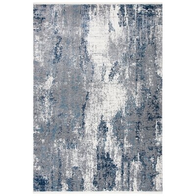 Musa Abstract Gray/Blue Area Rug - Image 0