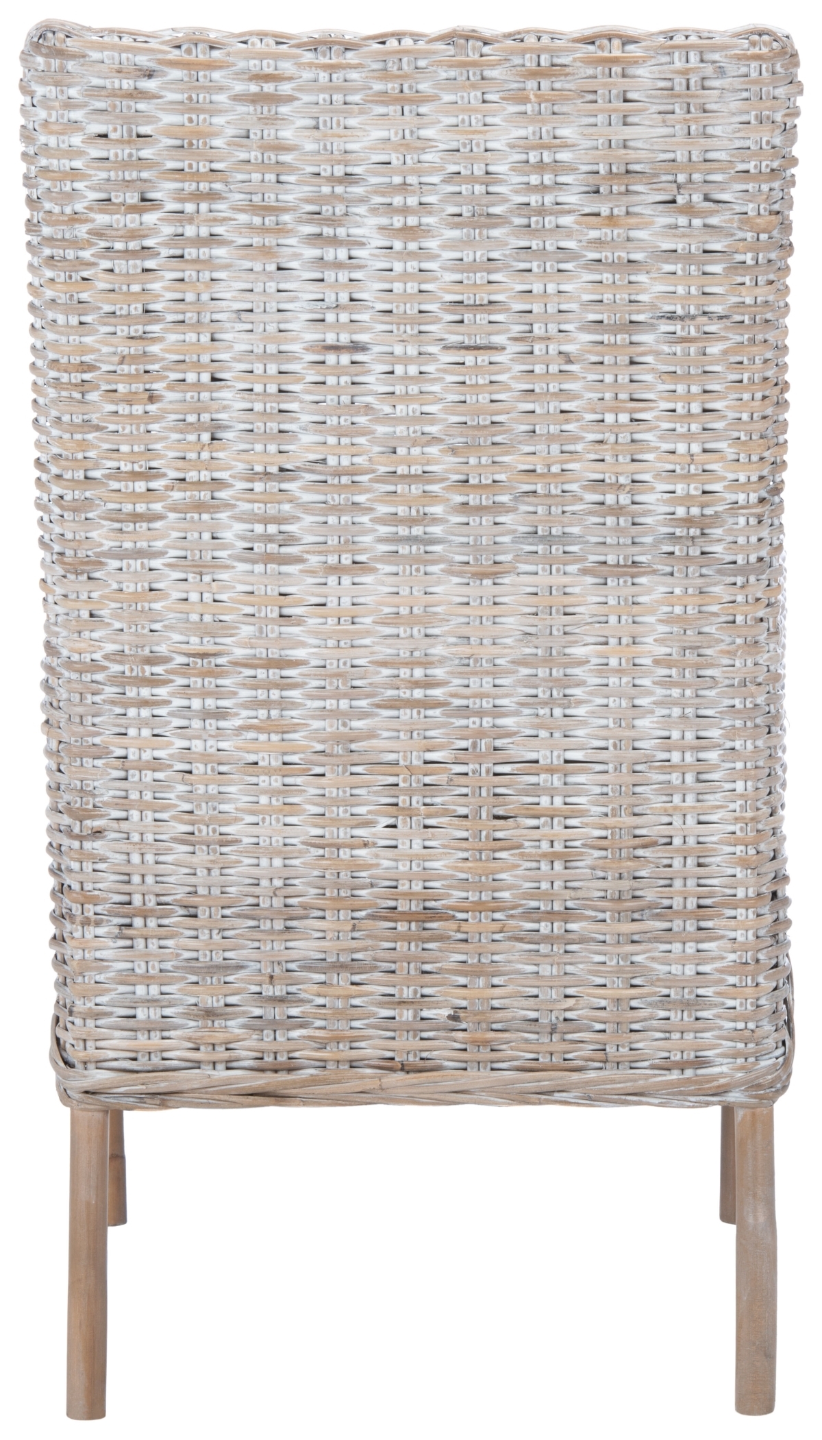 Nancy Rattan Accent Chair W/ Cushion - White / Grey White Wash - Safavieh - Image 8