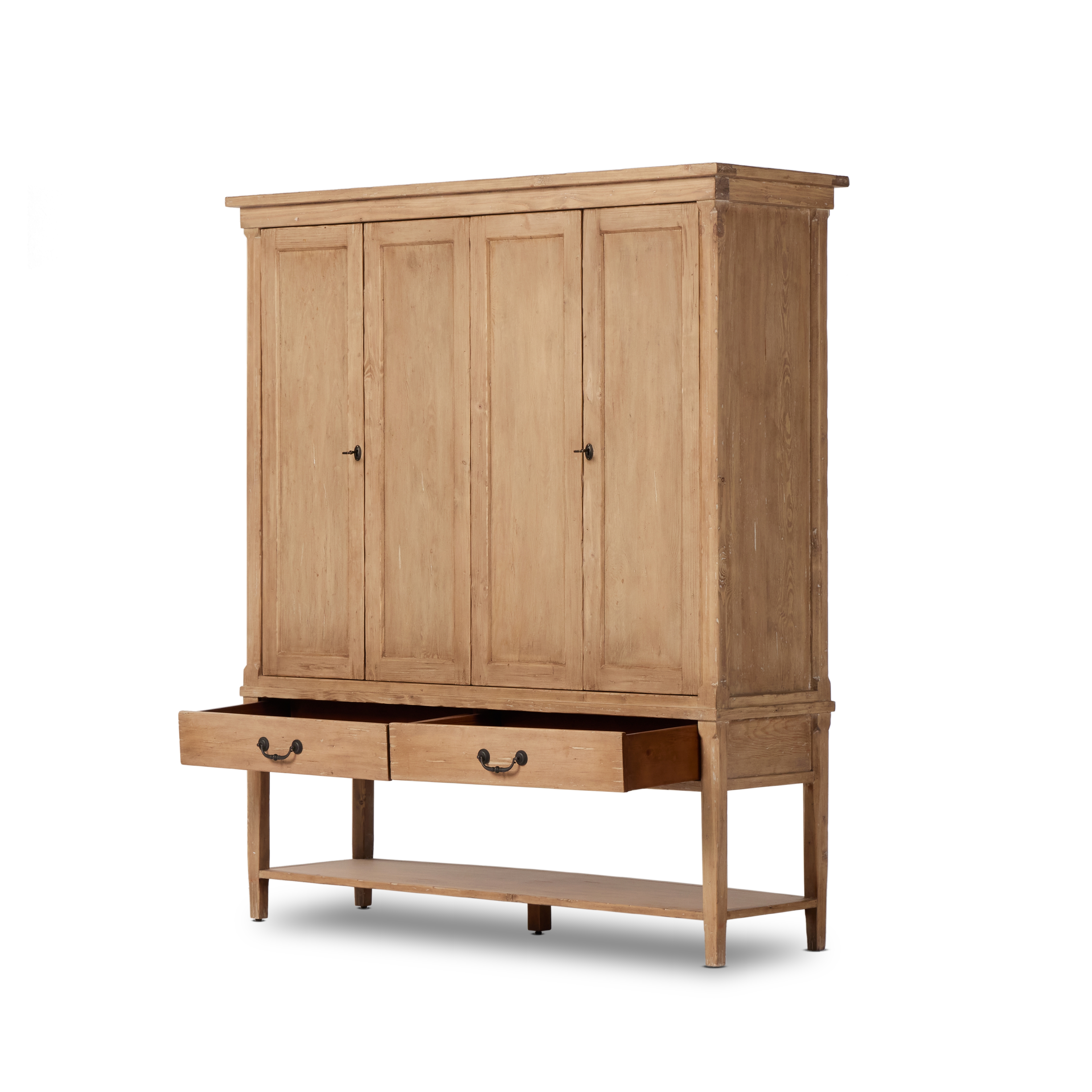 Brimley Wide Cabinet - Aged Light Pine - Image 4