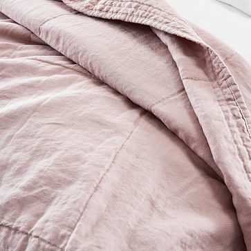 Belgian Linen Blanket, Adobe Rose, Full/Queen - Image 5