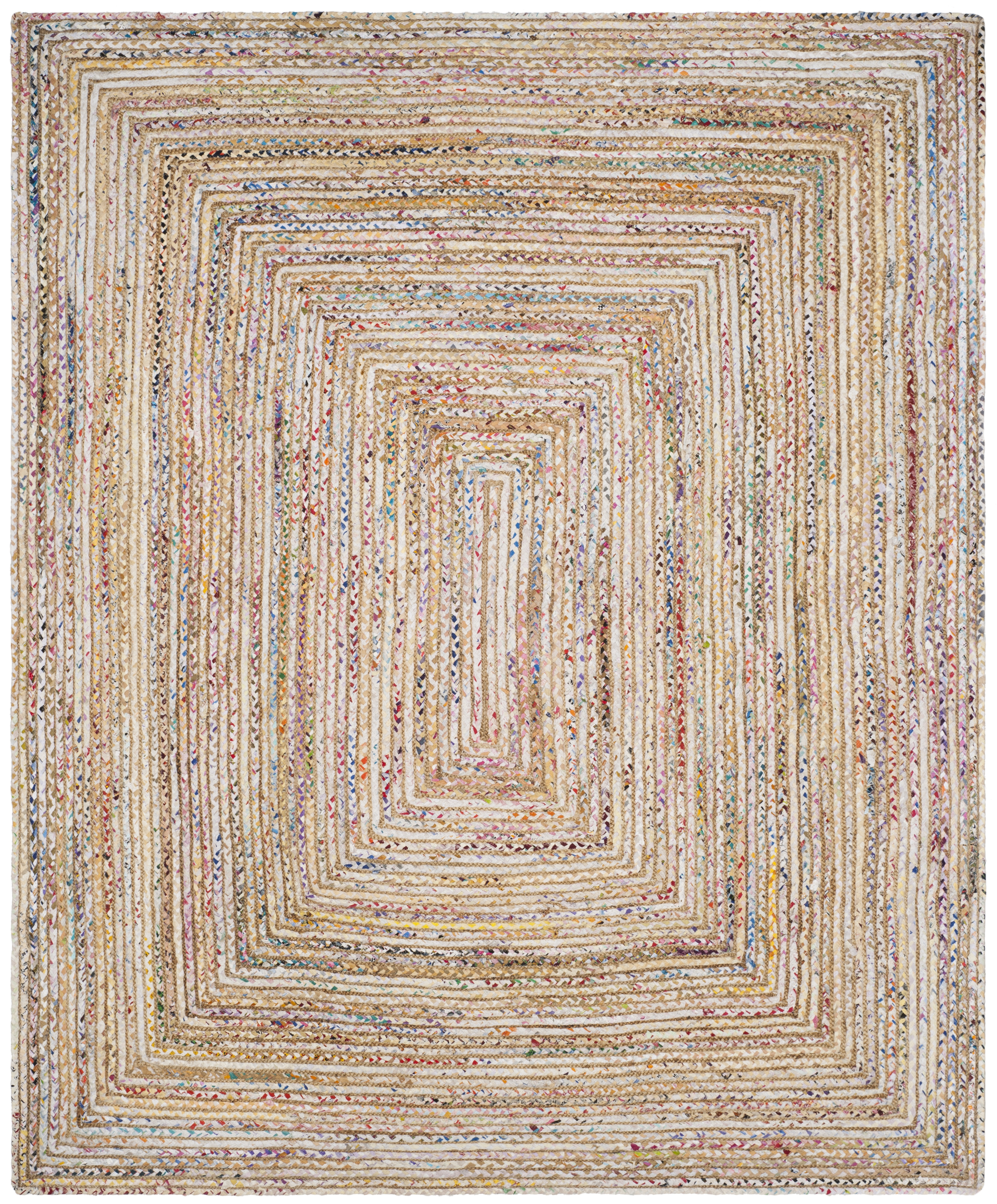 Arlo Home Hand Woven Area Rug, CAP202B, Beige/Multi,  8' X 10' - Image 0