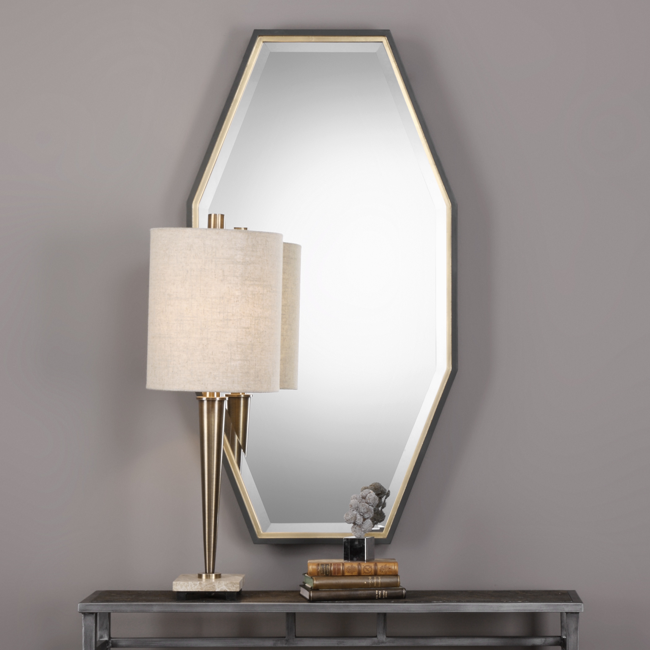 Savion Gold Octagon Mirror - Image 3