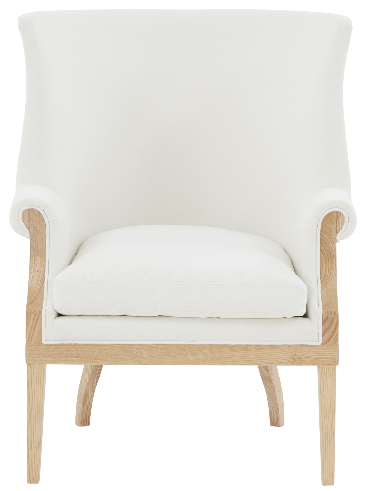 Leahbeth Wingback Accent Chair - White / Natural - Image 0