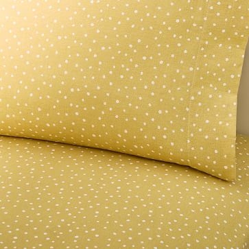 Flannel Tossed Dots Pillowcase, S/2, Navy, WE Kids - Image 1