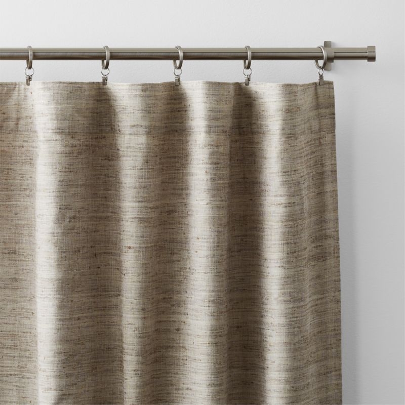 Trevino Warm Beige Cotton Silk Blend Window Curtain Panel 52"x84" - Image 4