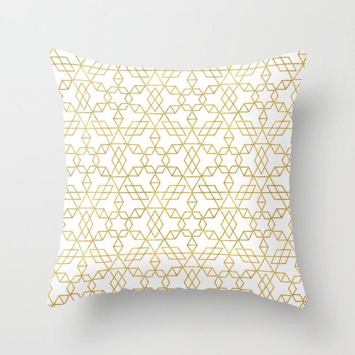 Art Deco Gold #society6 #decor #buyart Throw Pillow by 83 Oranges Free Spirits - Cover (16" x 16") With Pillow Insert - Indoor Pillow - Image 0