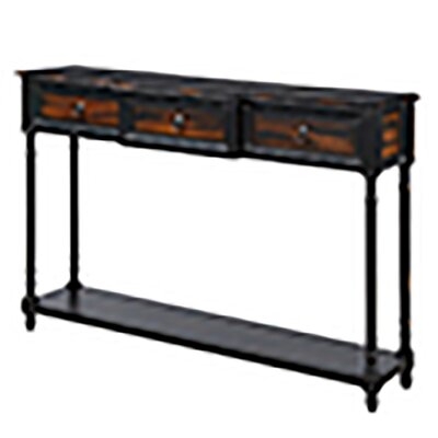 Console Table Sofa Table With Drawers Luxurious And Exquisite Design For Entryway With Projecting Drawers And Long Shelf (Espresso) - Image 0