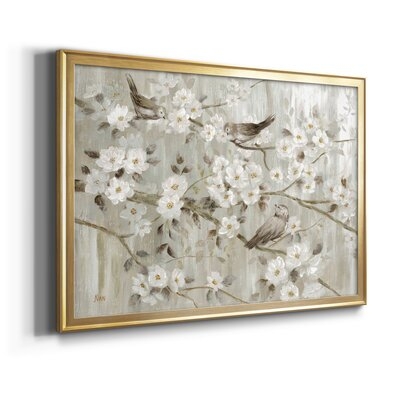 Neutral Spring Birds Premium Framed Canvas - Ready To Hang - Image 0
