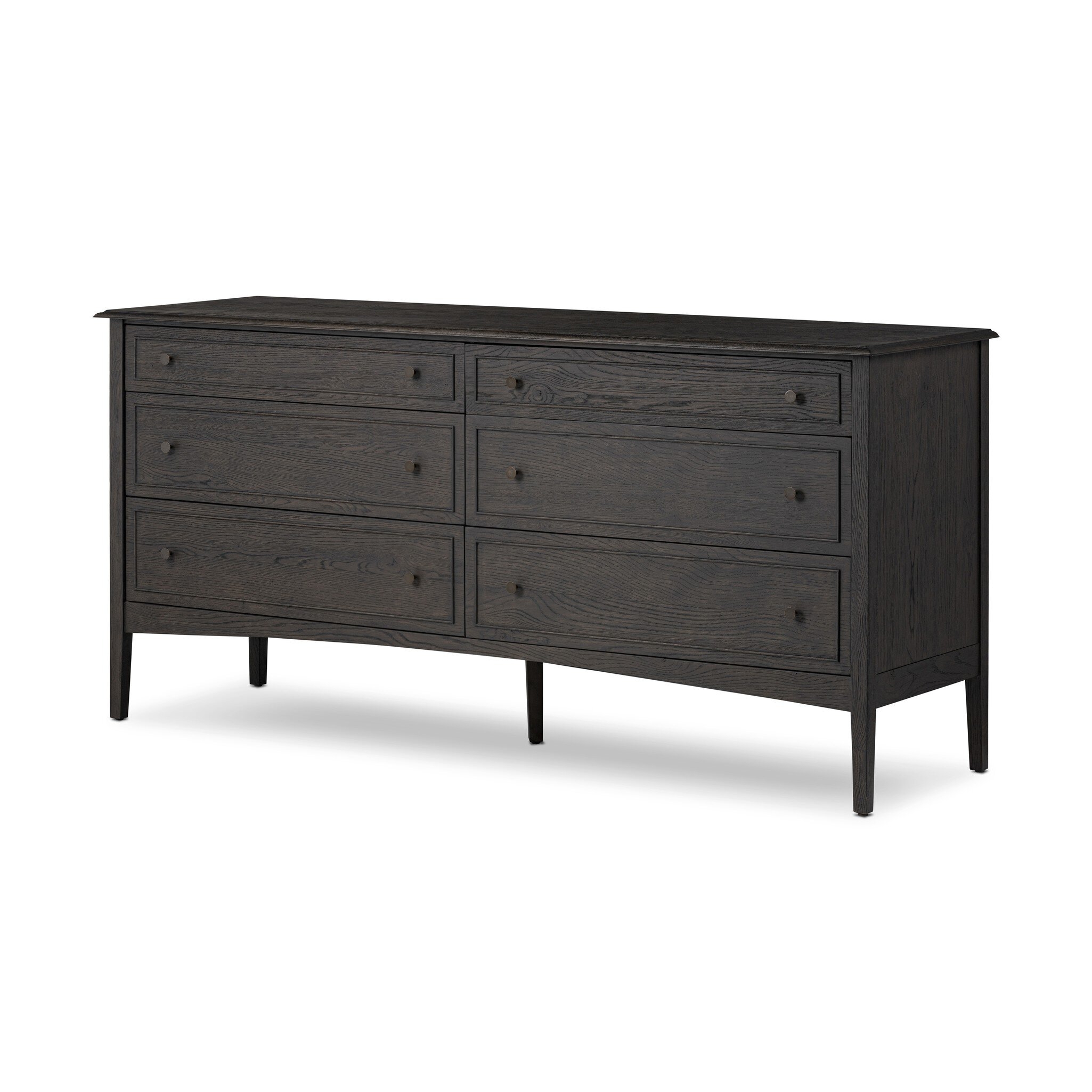 Maggie 6 Drawer Dresser - Smoked Black Oak Veneer - Image 1