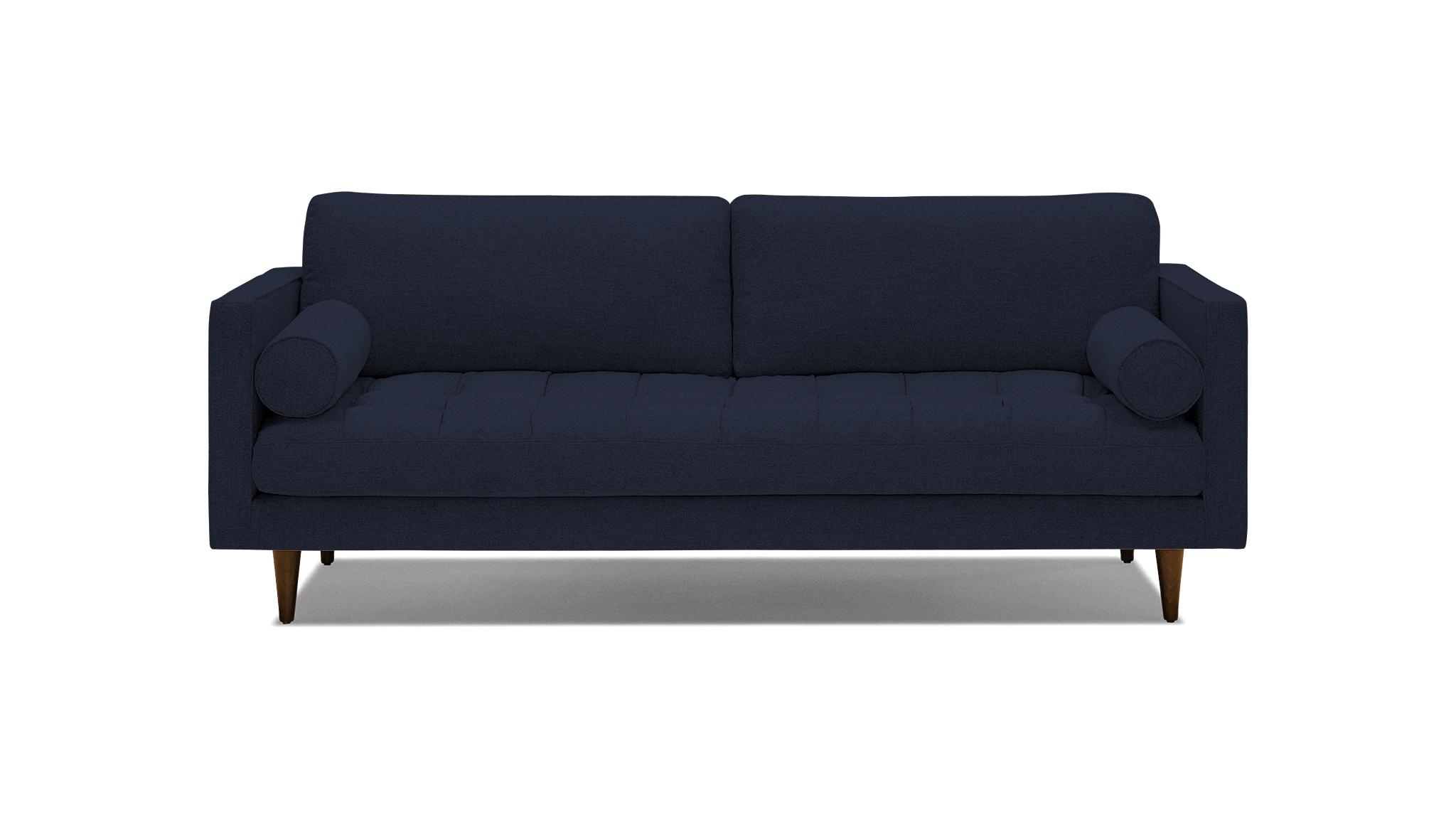 Blue Briar Mid Century Modern Sofa - Sunbrella Premier Indigo - Mocha - Image 0