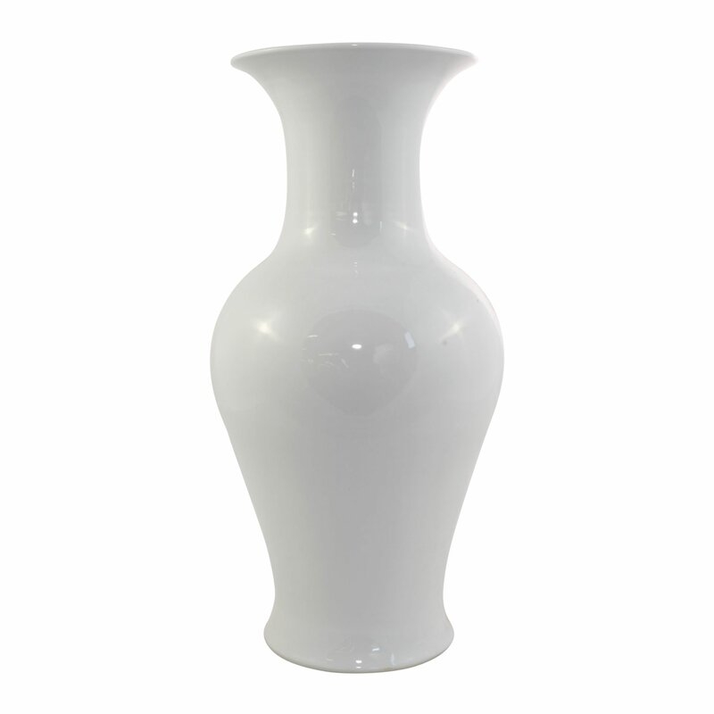 Legend of Asia White 19"" Indoor / Outdoor Porcelain Table Vase - Image 0