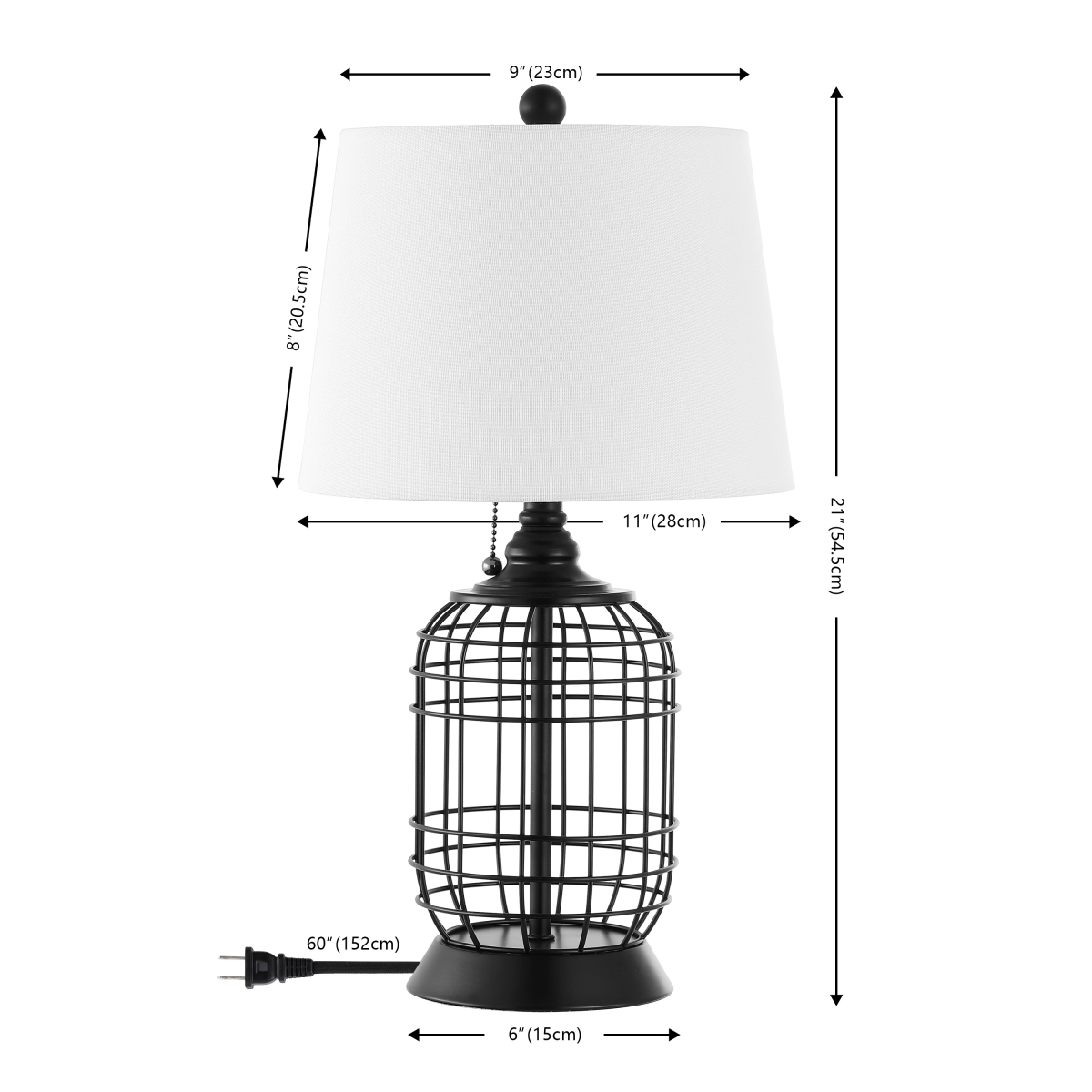 Pryce 21 Inch Table Lamp - Black - Safavieh - Image 0