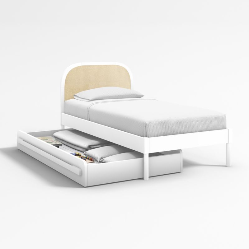 Kids White Twin Trundle Bed - Image 4