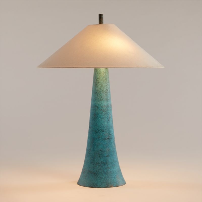 Opry Verdigris Green Table Lamp - Image 1