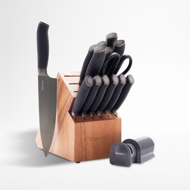 GreenPan ™ Ultimate 16-Piece Titanium Knife Block Set - Image 0