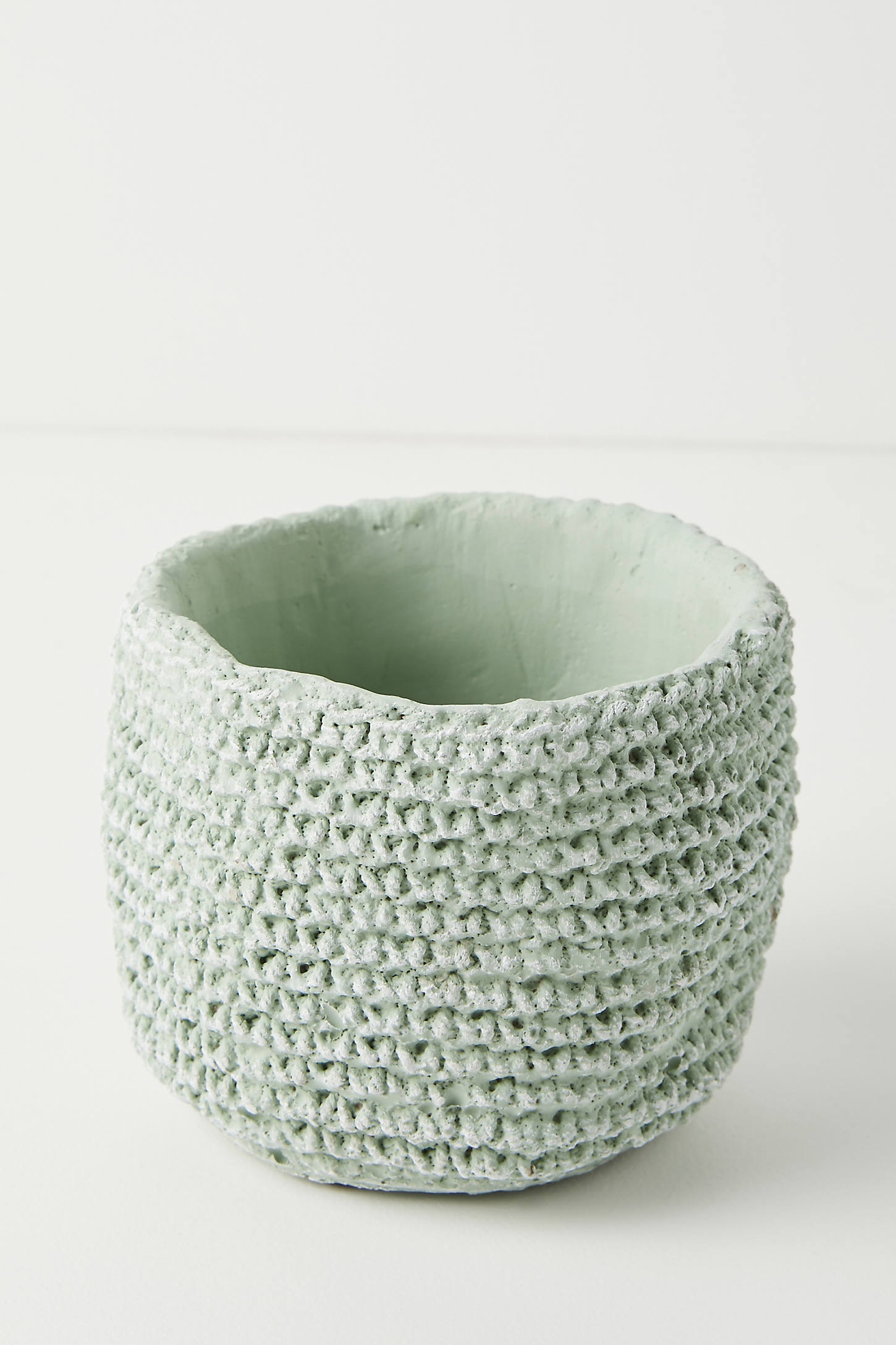 Woven Cement Pot - Image 0