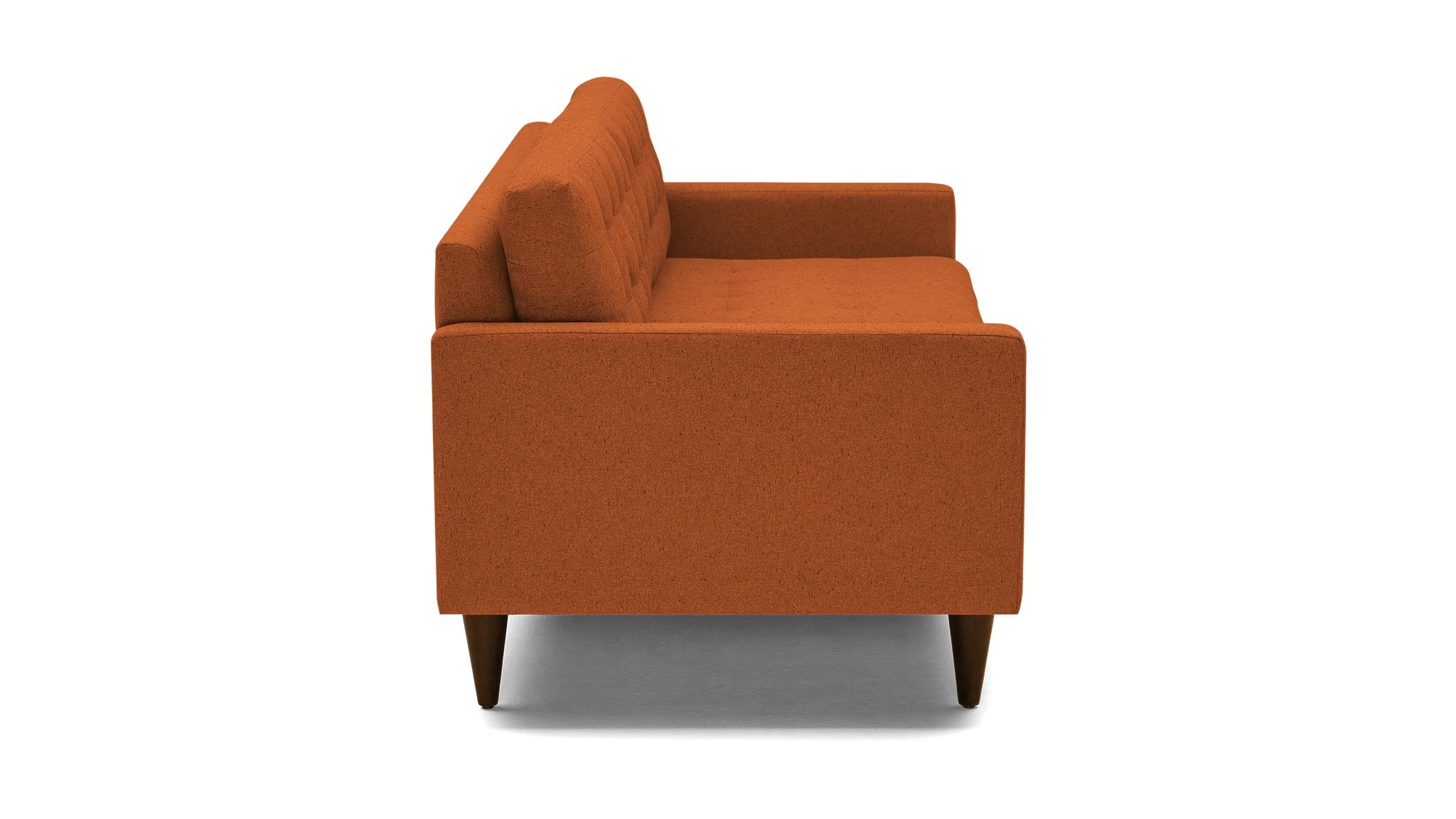 Orange Eliot Mid Century Modern Sofa - Vibe Sunkist - Mocha - Image 2