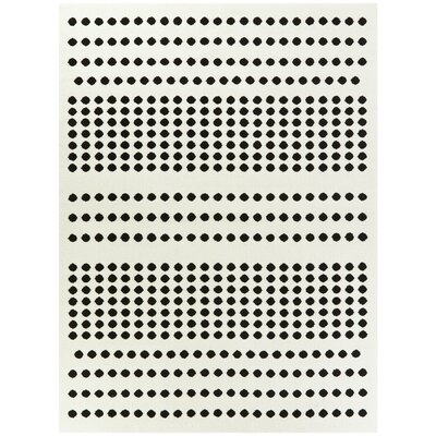 Donagene Polka Dots White/Black Area Rug - Image 0