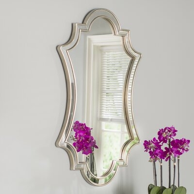 Ellison Lightly Antiqued Silver Wall Mirror - Image 0