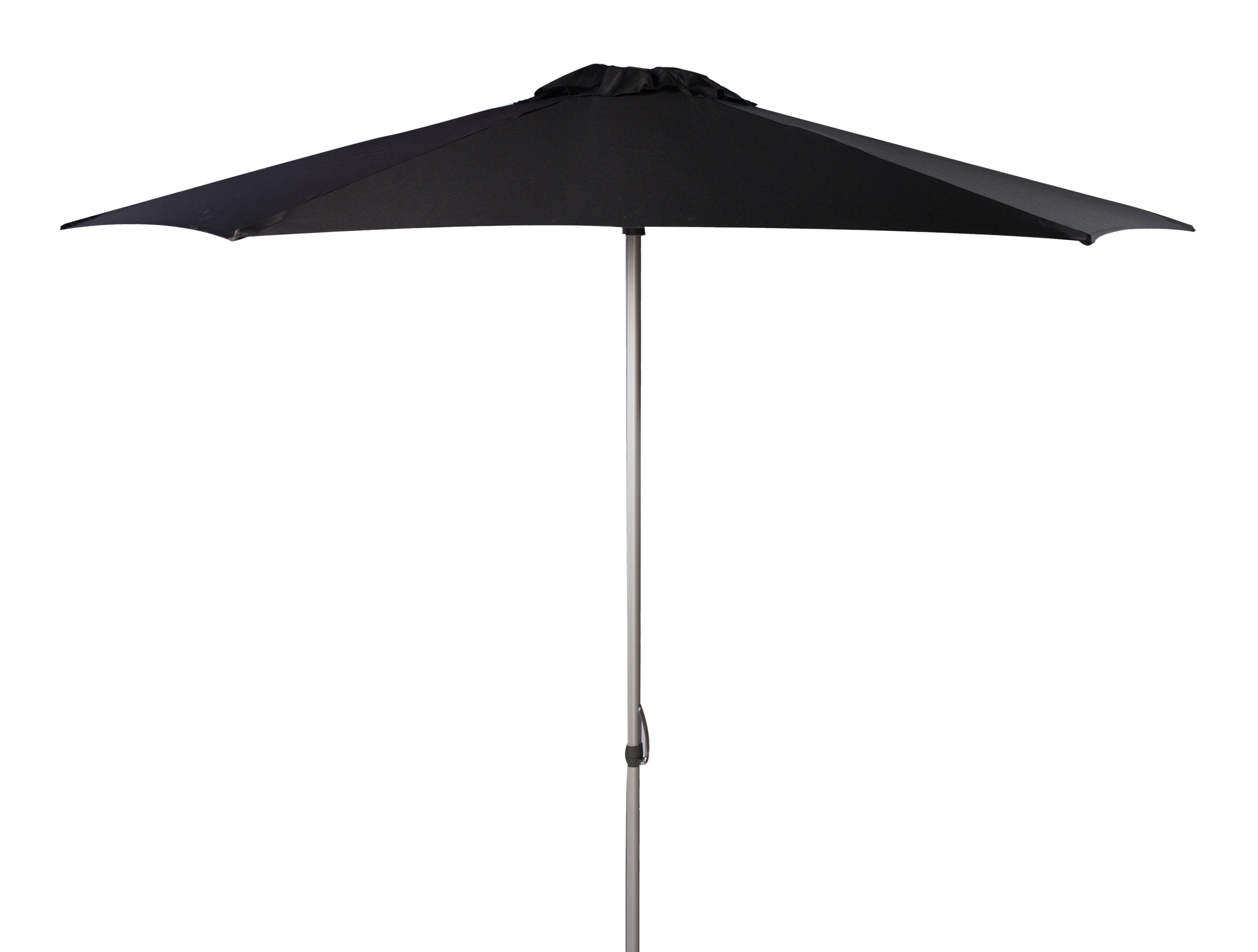 Hurst 9 Ft Push Up Umbrella - Black - Safavieh - Image 0