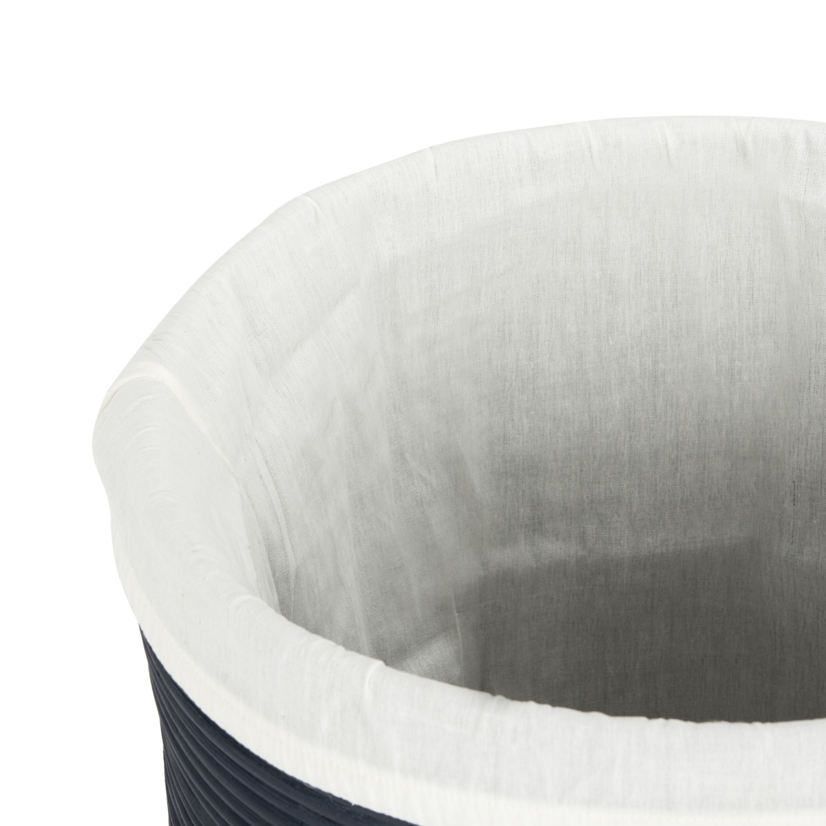 Wellington Laundry Basket - White / Navy - Safavieh - Image 2