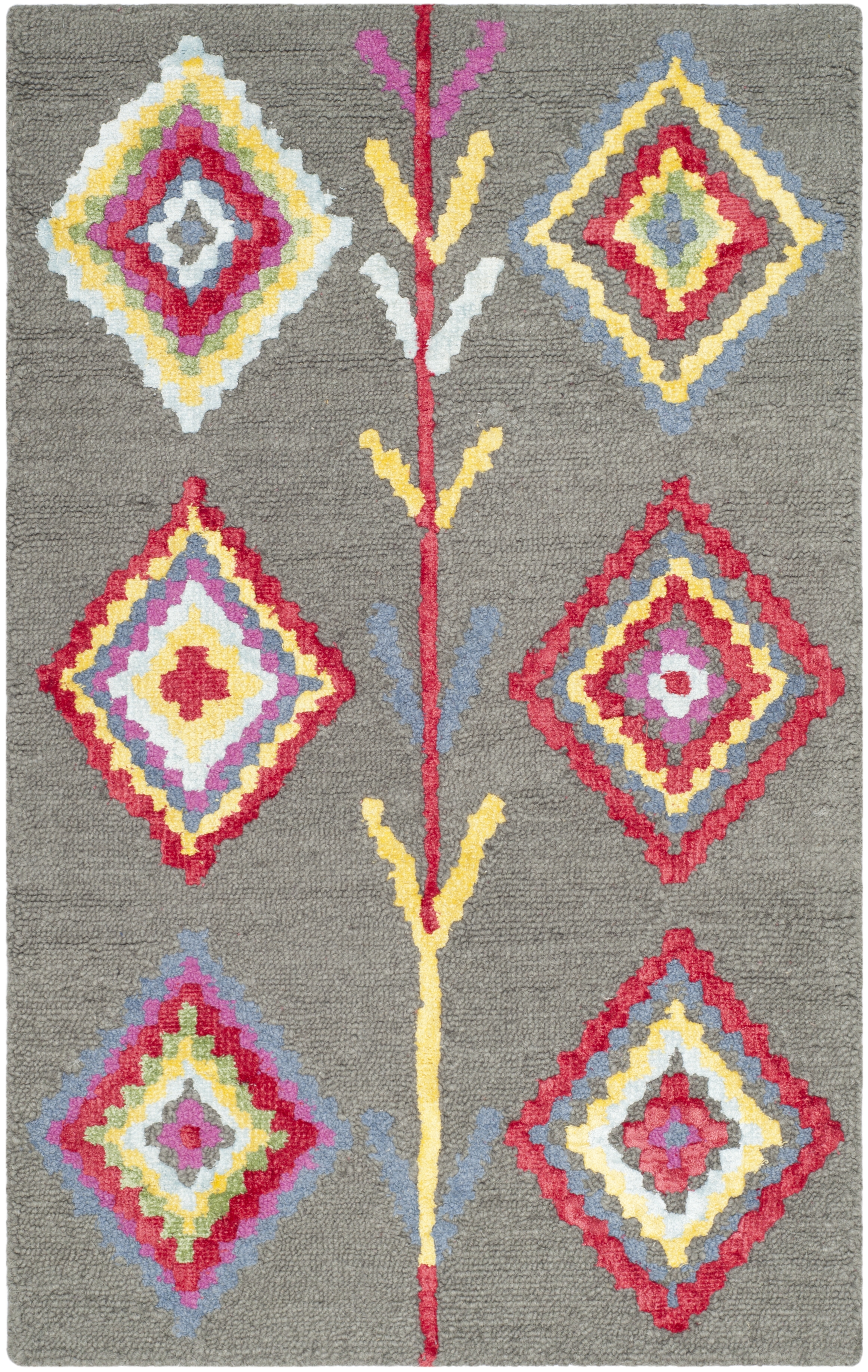 Arlo Home Hand Tufted Area Rug, BLG551A, Dark Grey/Multi,  2' X 3' - Image 0