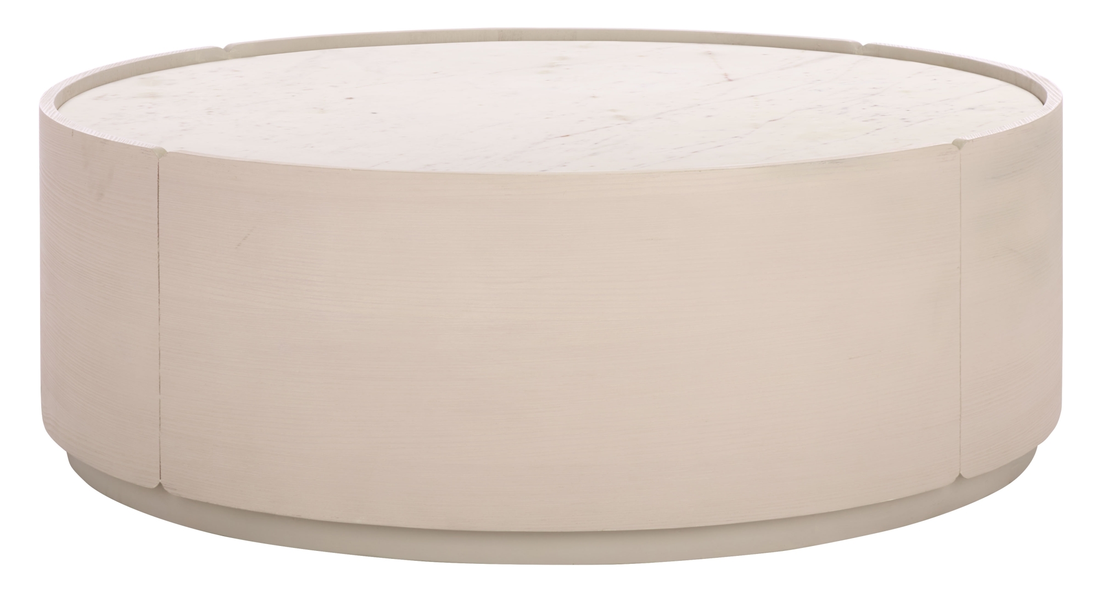 Alanabella Marble Round Coffee Table - Sand / White - Image 0