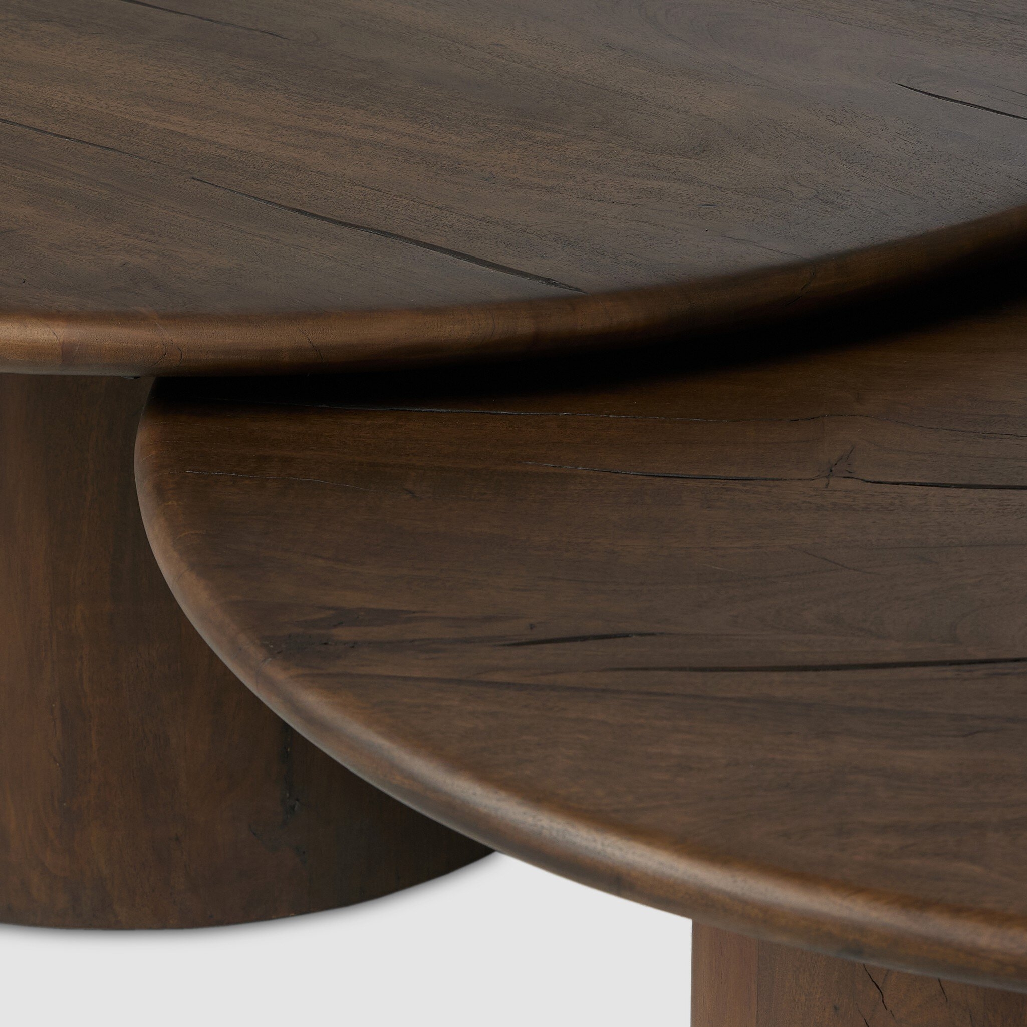 Stuart Nesting Coffee Tables - Aged Belgium Bleach - Image 6
