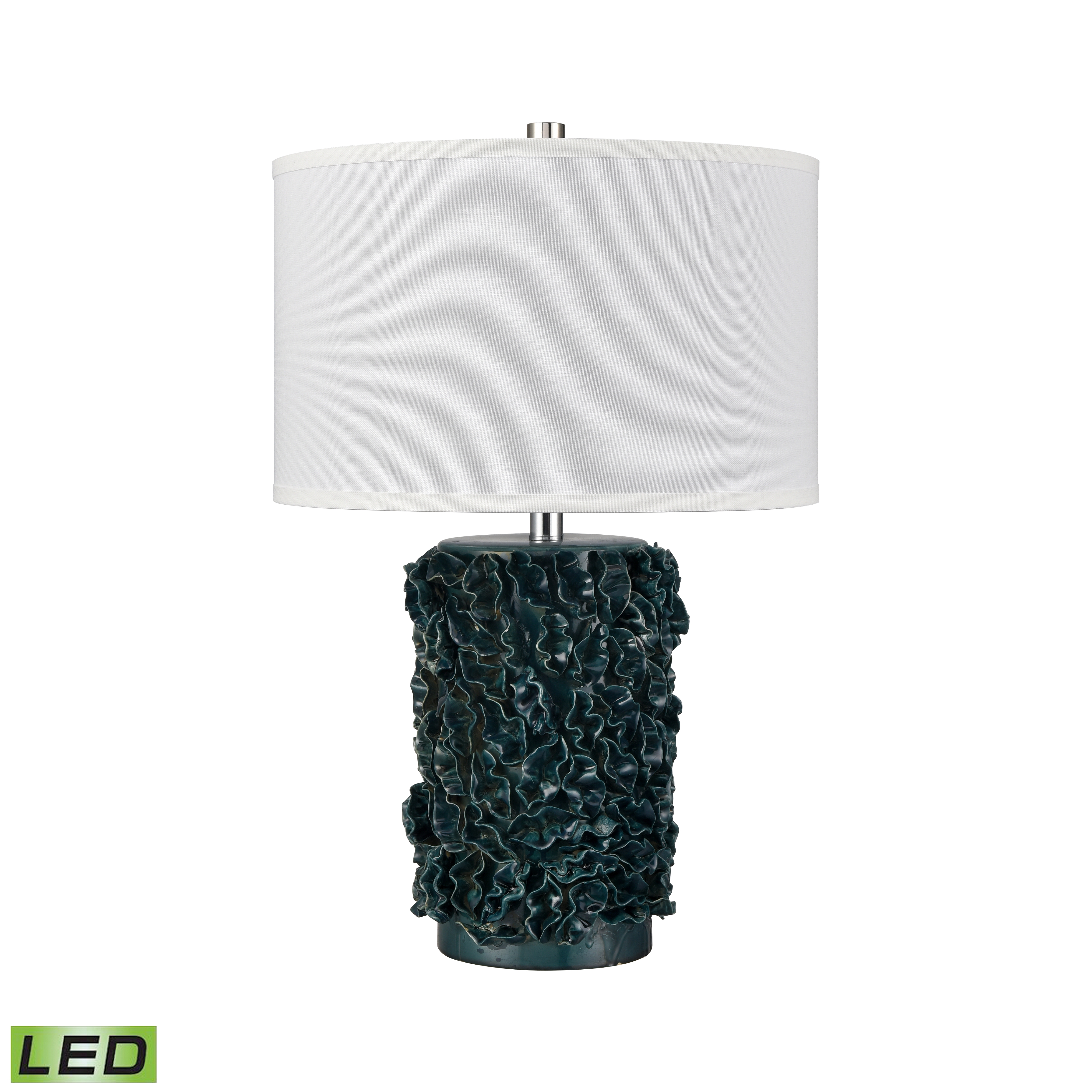 Larkin 25'' High 1-Light Table Lamp - Green Glazed - Includes LED Bulb - Image 1