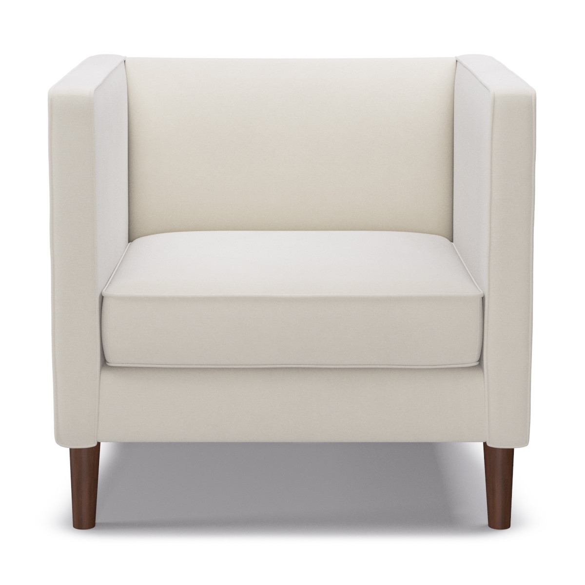 Tuxedo Chair | White Velvet - Image 0