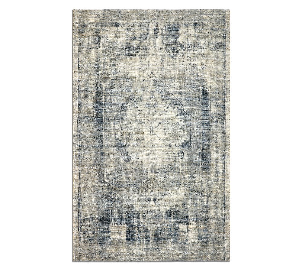 Persyn Handwoven Jute Chenille Rug, 6' x 9', Cool Multi - Image 0