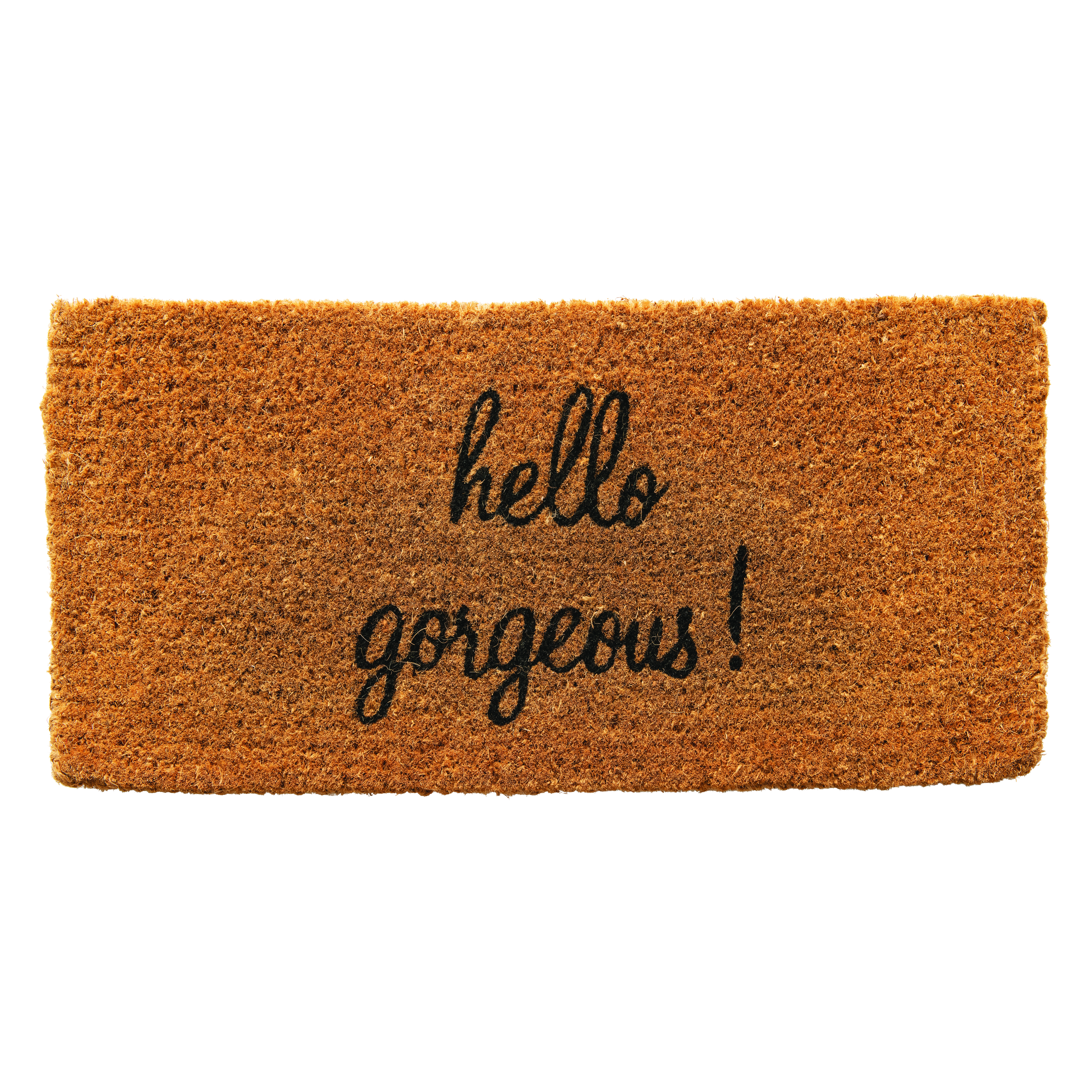 "Hello Gorgeous!" Natural Coir Doormat - Image 0