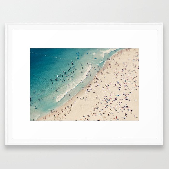 Beach Love V Framed Art Print by Ingrid Beddoes Photography - Scoop White - MEDIUM (Gallery)-20x26 - Image 0