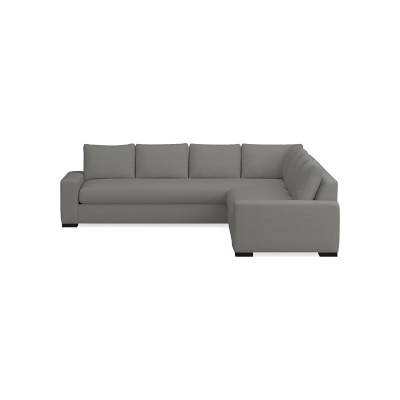 Robertson Sectional, Left 2-Piece L-Shape Sofa, Standard Cushion, Performance Slub Weave, Gray - Image 0