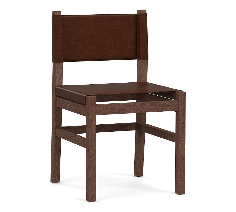 Segura Leather Dining Side Chair, Coffee Bean Frame, Legacy Chocolate - Image 0
