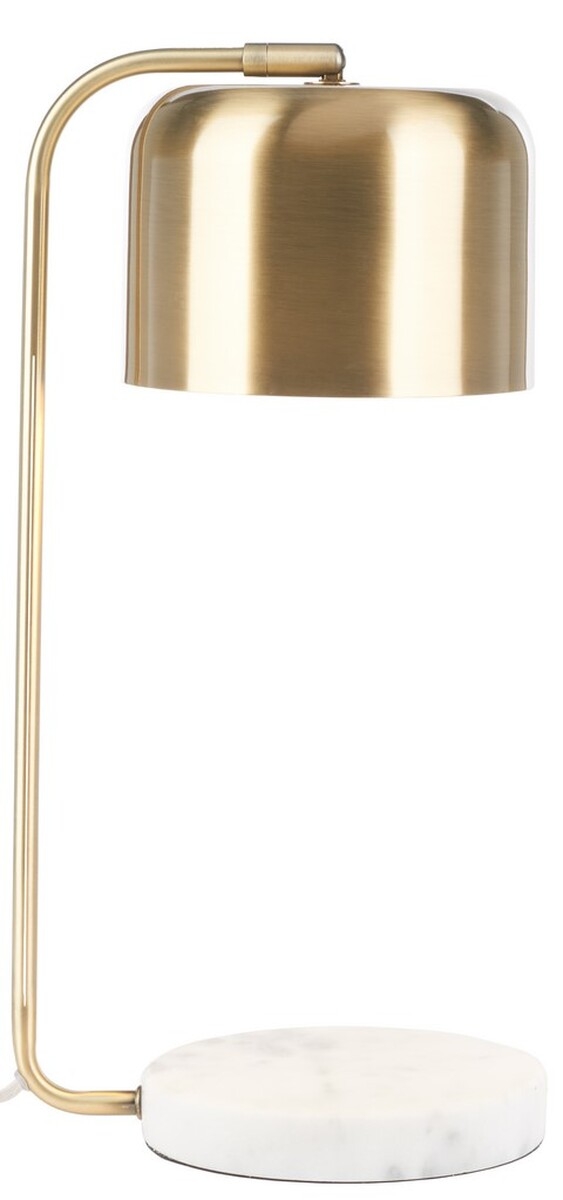 Foley 19" Table Lamp - Brass / White - Safavieh - Image 2