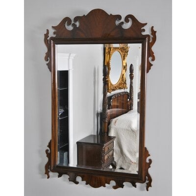 Gillette Mahogany Traditional Beveled Accent Mirror - Image 0