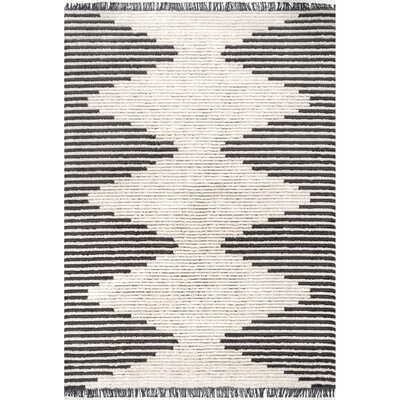 Baudette Geometric Beige/Black Area Rug - Image 0