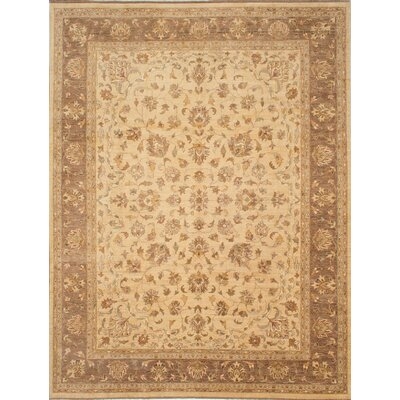 One-of-a-Kind Haygazn Hand-Knotted 2010s Chobi Beige/Brown 9'1" x 11'10" Wool Area Rug - Image 0
