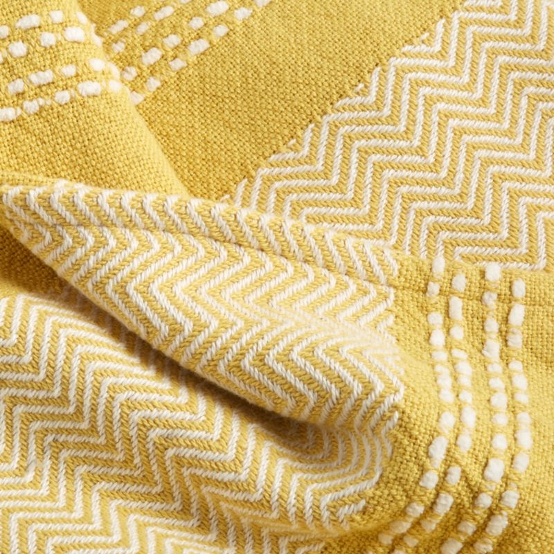 Yellow Textured Throw Blanket - Image 1