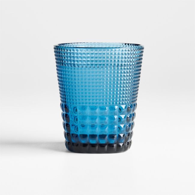 Rhodes 11.5-oz. Blue Textured Double Old-Fashioned Glass - Image 0