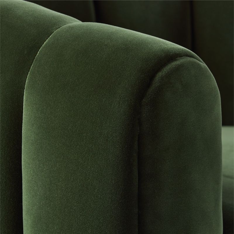 Fitz Channeled Green Velvet Swivel Chair - Image 5