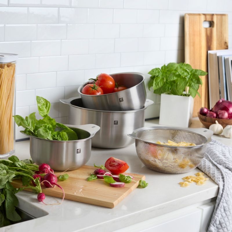 ZWILLING ® Prep Stainless Steel Nesting Bowls and Strainers, Set of 6 - Image 3
