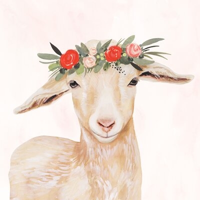 Garden Goat I by Victoria Borges Painting Print on Canvas - Image 0