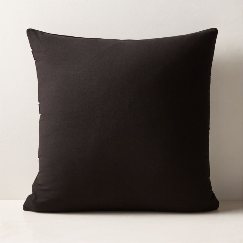 Keene Black Suede Throw Pillow Cover 20''x20" - Image 1