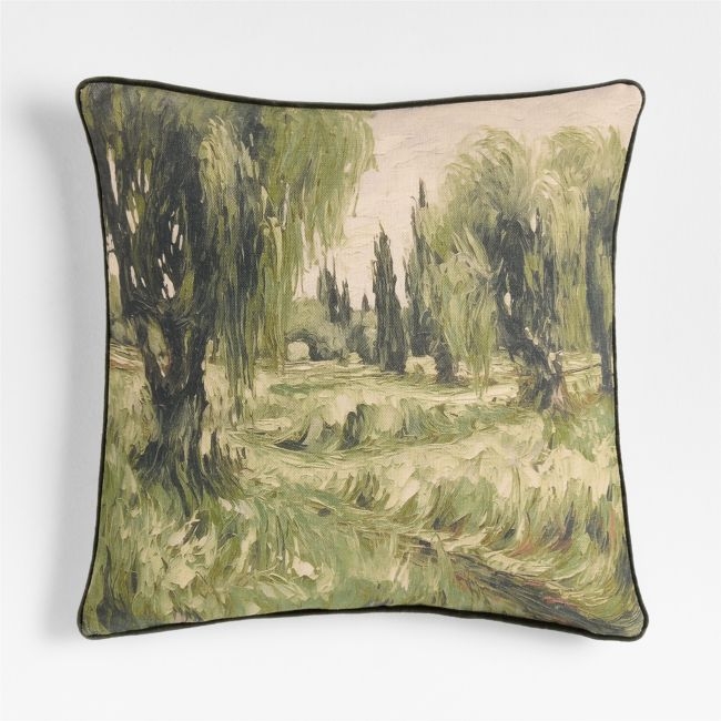 Tuscan Landscape 23"x23" Throw Pillow with Feather Insert - Image 0