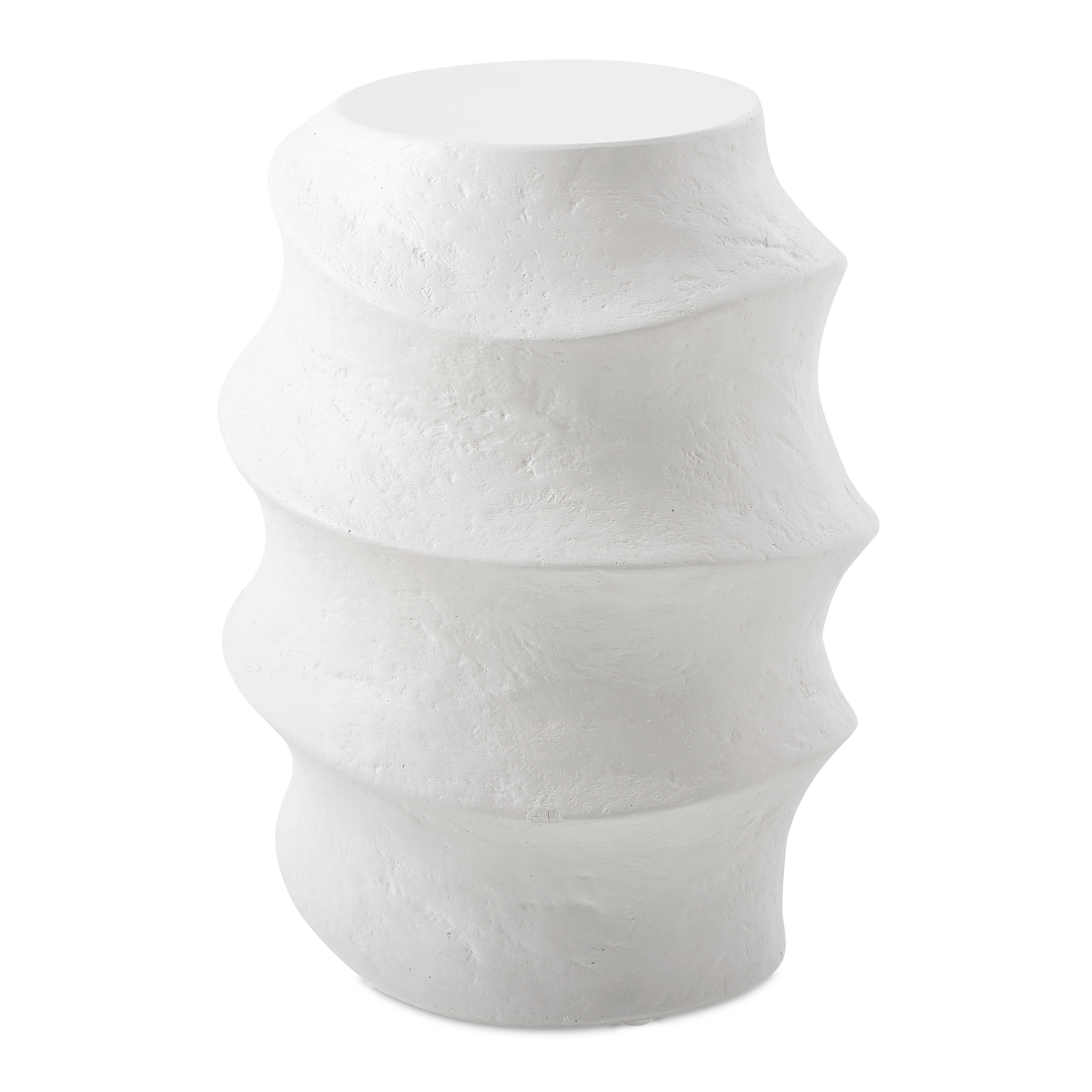 Winded Outdoor White Accent Table - Image 0